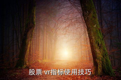 股票 vr指標使用技巧