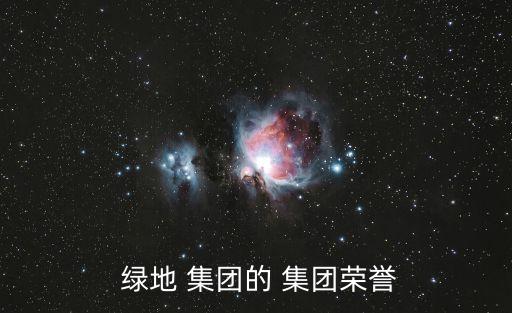  綠地 集團的 集團榮譽