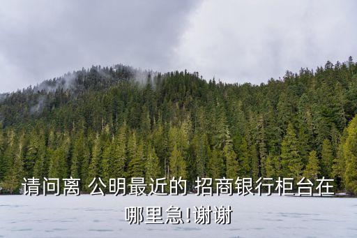 請(qǐng)問(wèn)離 公明最近的 招商銀行柜臺(tái)在哪里急!謝謝