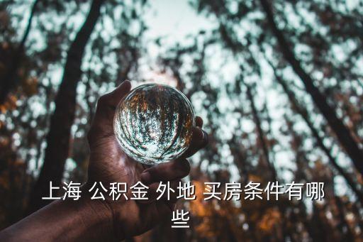  上海 公積金 外地 買(mǎi)房條件有哪些