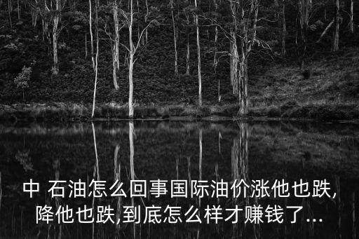 中 石油怎么回事國(guó)際油價(jià)漲他也跌,降他也跌,到底怎么樣才賺錢了...