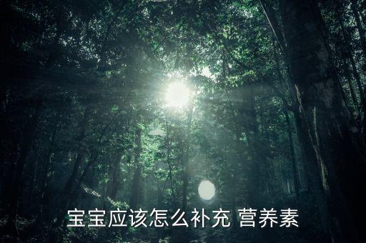 寶寶應該怎么補充 營養(yǎng)素