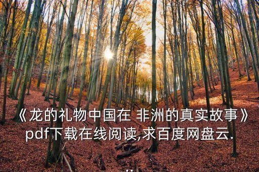 《龍的禮物中國(guó)在 非洲的真實(shí)故事》pdf下載在線閱讀,求百度網(wǎng)盤云...