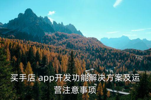 買(mǎi)手店 app開(kāi)發(fā)功能解決方案及運(yùn)營(yíng)注意事項(xiàng)