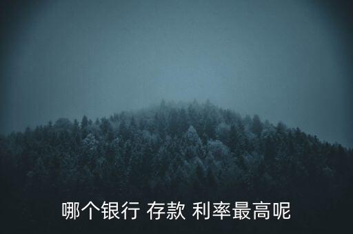 哪個銀行 存款 利率最高呢