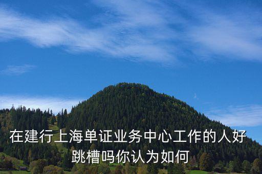 在建行上海單證業(yè)務(wù)中心工作的人好 跳槽嗎你認(rèn)為如何