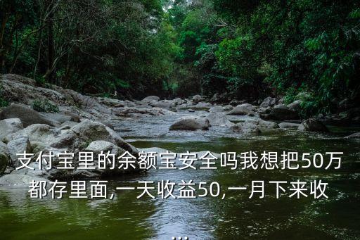 支付寶里的余額寶安全嗎我想把50萬(wàn)都存里面,一天收益50,一月下來(lái)收...