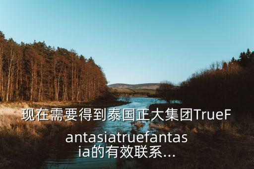 現(xiàn)在需要得到泰國正大集團(tuán)TrueFantasiatruefantasia的有效聯(lián)系...